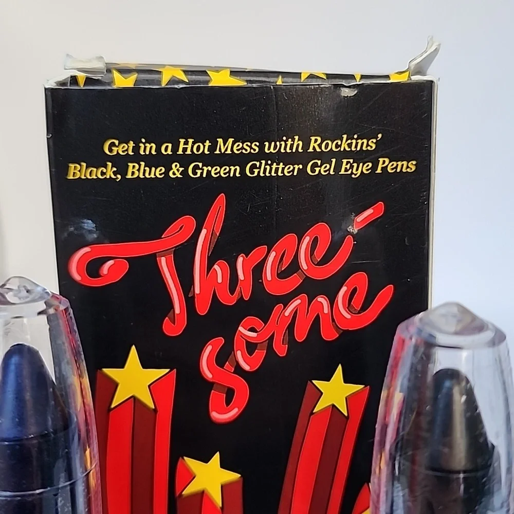 Rockins Cosmetics Hot Mess Threesome Glitter Gel Eye Pens - Black, Green, & Blue